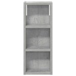 vidaXL Armoire murale de salle de bain Gris Béton 20 x 10 x 50 cm