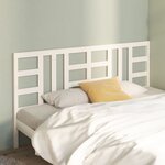 vidaXL Tête de lit Blanc 206x4x100 cm Bois massif de pin
