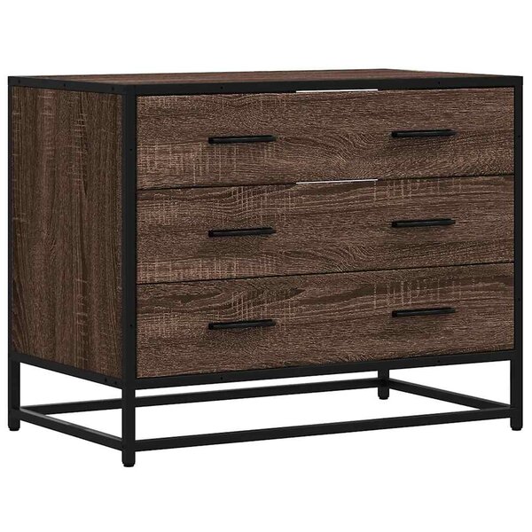 vidaXL Commode chêne marron 70x41x56 cm bois d'ingénierie
