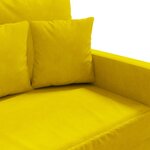 vidaXL Canapé à 2 places Jaune 140 cm Velours
