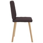 vidaXL Chaises à manger lot de 6 marron foncé tissu