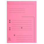 Paquet De 25 Chemises 2 Rabats Super 210 Contact - 24x32cm - Rose - X 5 - Exacompta