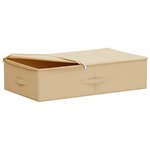 vidaXL Boîte de rangement 24 Pièces Crème 70 x 40 x 18 cm Tissu intissé