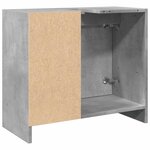 vidaXL Armoire d'évier gris béton 63x29x55 cm bois d'ingénierie