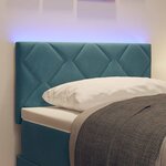 vidaXL Tête de Lit LED Géométrique Bleu foncé 80 cm Velours