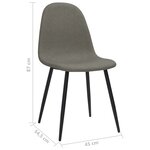 vidaXL Chaises à manger lot de 4 45x53 5x83 cm gris foncé similicuir