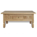 vidaXL Table basse avec tiroir Bois de pin massif Mexique