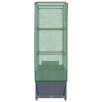 vidaXL Jardinière surélevée avec housse aspect rotin 80x40x138 cm