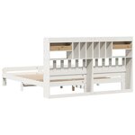 vidaXL Lit bibliothèque sans matelas blanc 180x200 cm bois pin massif