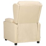 vidaXL Fauteuil Crème Tissu