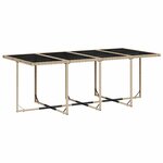 vidaXL Ensemble à manger de jardin coussins 13 Pièces mélange beige rotin