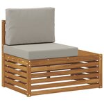 vidaXL Ensemble de canapés d'extérieur Gris Naturel et Clair