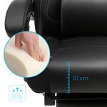 Fauteuil gamer ergonomique chaise gaming fauteuil de bureau avec repose-pieds télescopique appui-tête réglable support lombaire capacité de charge 150 kg noir