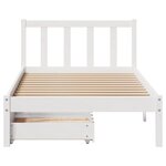 vidaXL Cadre de lit sans matelas blanc 90x200 cm bois de pin massif