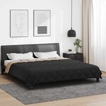 vidaXL Duvet d'été simple Noir et Taupe 240 x 260 cm Microfibre