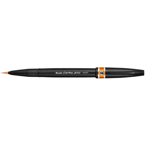 Stylo pinceau sign pen artist  orange pentel arts