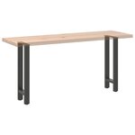 vidaXL Pieds de table console Anthracite 2 pièces 38 x (72-73) cm Acier