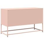 vidaXL Meuble TV rose 100 5x39x60 5 cm acier laminé à froid