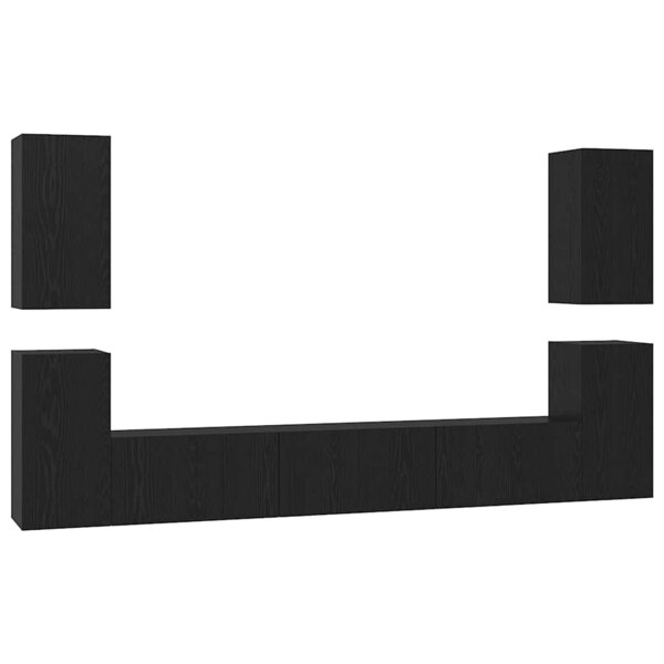 vidaXL Ensemble meuble TV 7 Pièces Chêne noir 60 x 30 x 30 cm