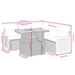 vidaXL Salon de jardin avec coussins 6 Pièces beige résine tressée