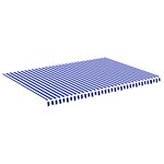 vidaXL Tissu de remplacement pour auvent Bleu et blanc 5x3 5 m