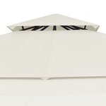 vidaXL Belvédère avec double toits étendus 3x3x2 75 m Crème 180 g/m²