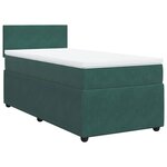 vidaXL Sommier à lattes de lit et matelas Vert foncé 80x200 cm Velours