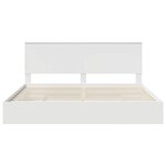 vidaXL Lit de Rangement Blanc 200 x 200 cm Bois d'ingénierie