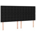 vidaXL Sommier à lattes de lit avec matelas Noir 180x200 cm Tissu