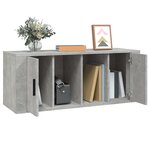 vidaXL Meuble TV Gris béton 100x35x40 cm Bois d'ingénierie