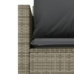 vidaXL Ensemble de bistro 3 Pièces avec coussins gris résine tressée