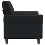 vidaXL Canapé à 2 places Noir 120 cm Similicuir