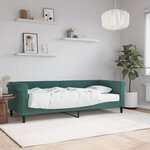 vidaXL Lit de jour avec matelas vert foncé 80x200 cm velours