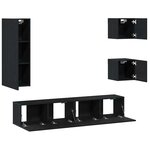 vidaXL Ensemble de meubles TV 5 Pièces Chêne noir 160 x 30 x 30.5 cm