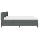 vidaXL Lit boxspring avec matelas avec matelas Gris foncé 200 x 200 cm
