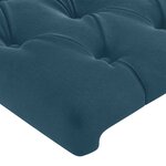 vidaXL Tête de lit Bleu foncé 90x7x78/88 cm Velours