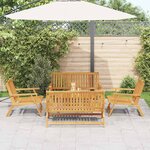 vidaXL Ensemble de chaises de jardin avec table 5 pièces en bois d'acacia massif