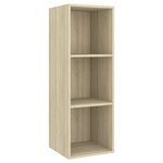 vidaXL Meubles TV muraux 4 Pièces Chêne sonoma Bois d'ingénierie