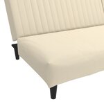vidaXL Canapé-lit à 2 places crème velours