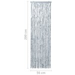 vidaXL Moustiquaire Blanc et gris 56x200 cm Chenille