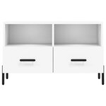 vidaXL Meuble TV Blanc 80x36x50 cm Bois d'ingénierie