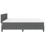 vidaXL Lit box spring avec matelas & LED gris foncé 180x200 cm tissu