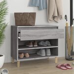vidaXL Armoire à chaussures Sonoma gris 70x36x60 cm Bois d'ingénierie