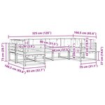 vidaXL Ensemble de canapés d'extérieur 6 pc Blanc et gris clair