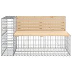 vidaXL Banc de jardin design gabion 244x71x65 5 cm bois massif de pin