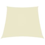vidaXL Voile de parasol Tissu Oxford trapèze 3/5x4 m Crème