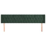 vidaXL Tête de lit avec oreilles Vert foncé 203x16x78/88 cm Velours