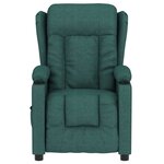vidaXL Fauteuil inclinable électrique Vert foncé Tissu