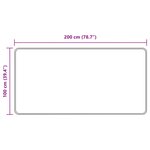 vidaXL Coureur de Tapis MARSA Gris 100 x 200 cm Polyester et PVC