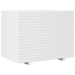 vidaXL Jardinière blanc 90x60x72 cm bois de pin massif